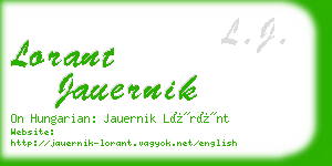 lorant jauernik business card